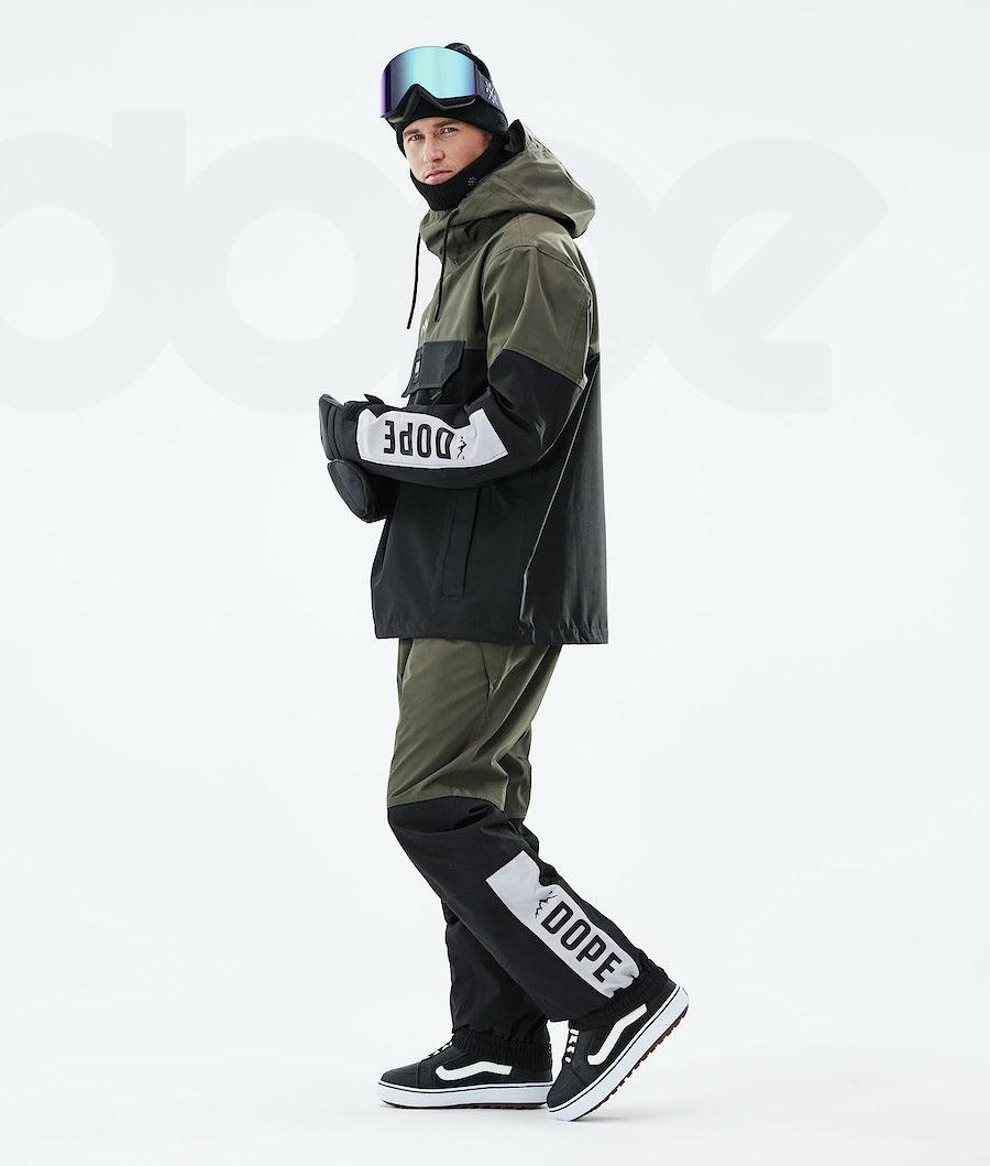 Black / Olive Men's Dope Blizzard LE Snowboard Jackets | NZ_D1242