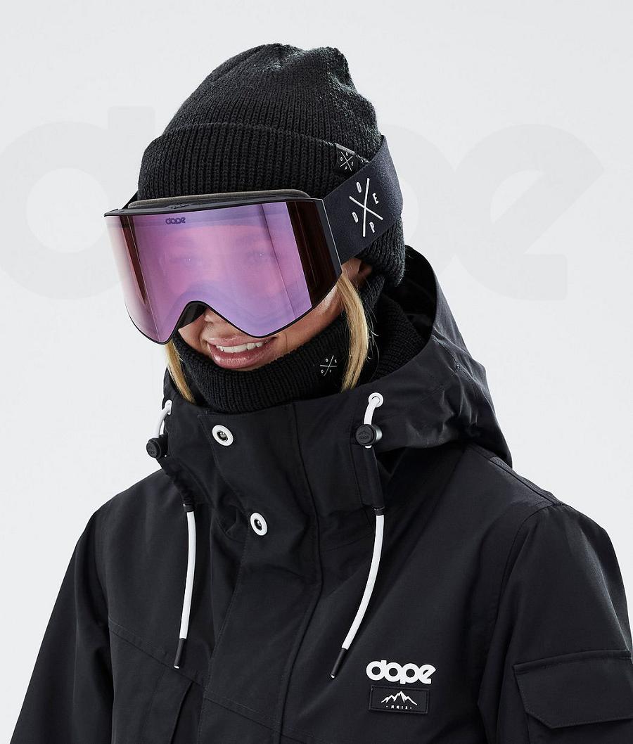 Black / Pink Women's Dope Sight Goggles | NZ_D1305