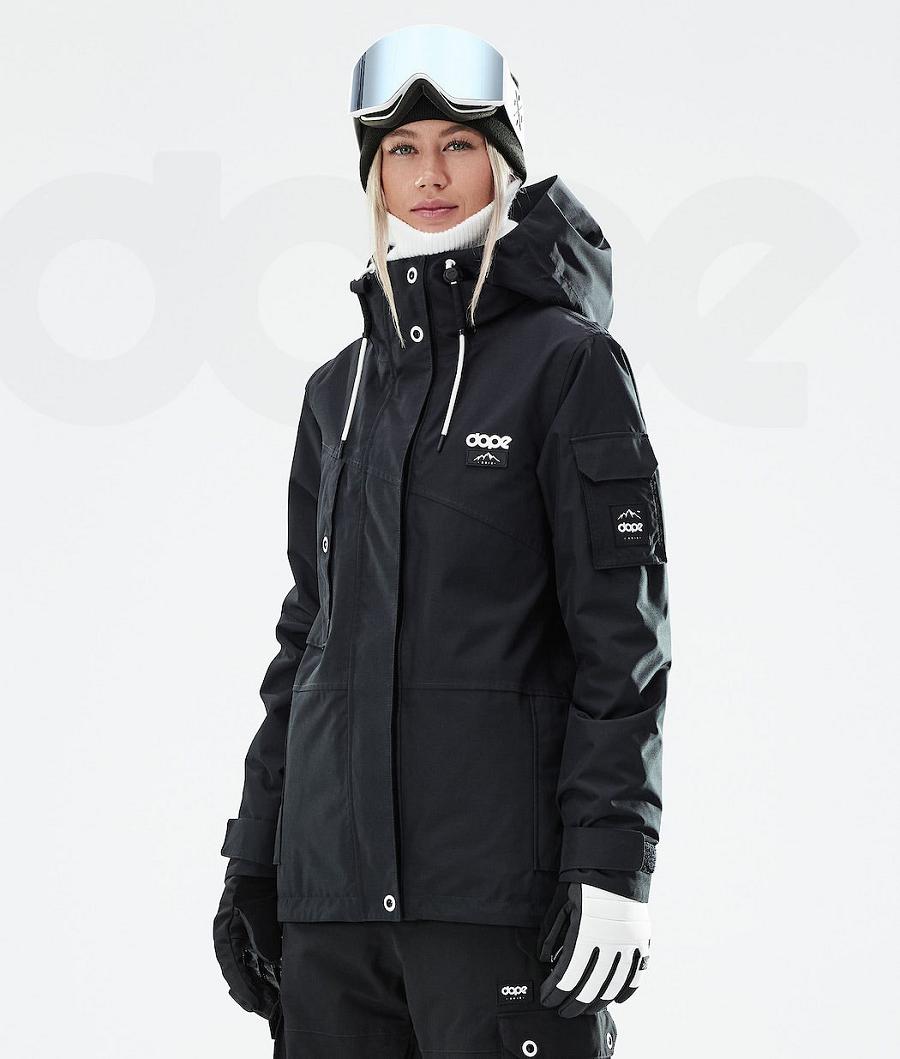 Black Women\'s Dope Adept W 2021 Snowboard Jackets | NZ_D1503