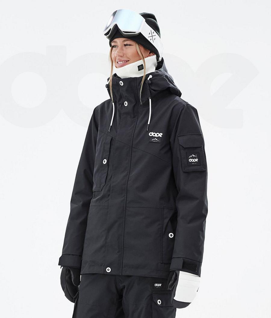 Black Women\'s Dope Adept W Ski Jackets | NZ_D1021