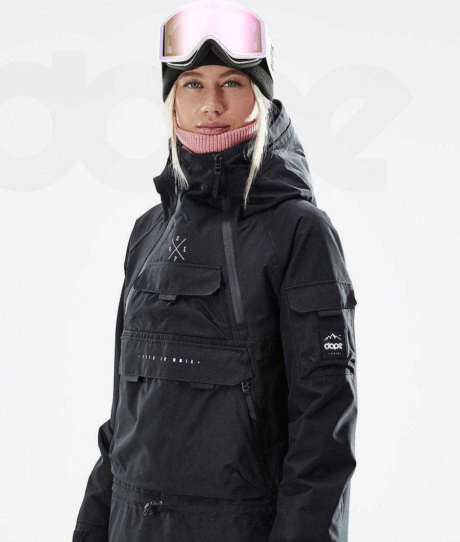Black Women's Dope Akin W 2021 Snowboard Jackets | NZ_D2515