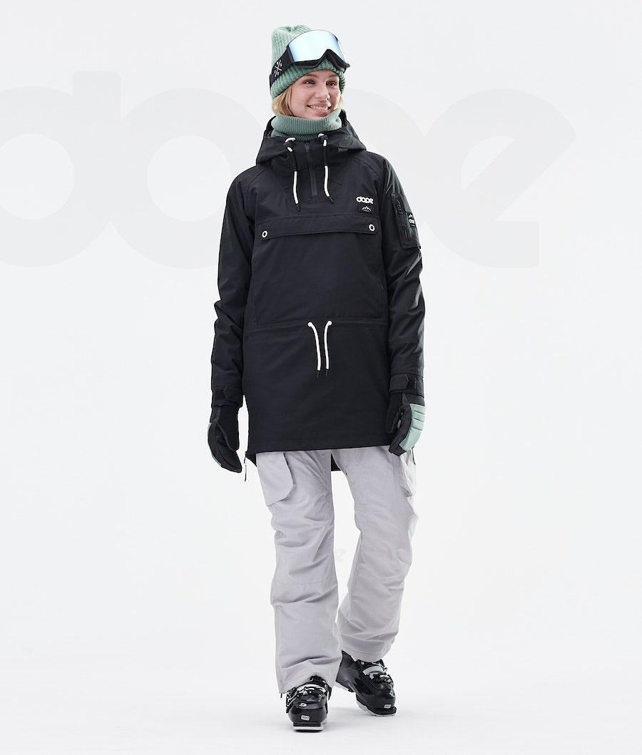 Black Women's Dope Annok Long W Ski Jackets | NZ_D2471