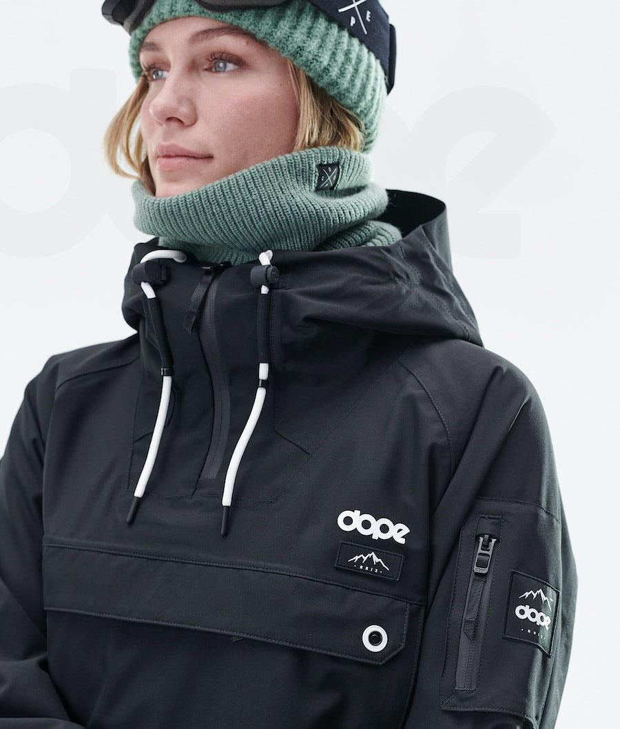 Black Women's Dope Annok Long W Snowboard Jackets | NZ_D1651