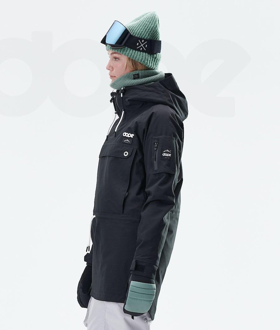 Black Women's Dope Annok Long W Snowboard Jackets | NZ_D1651
