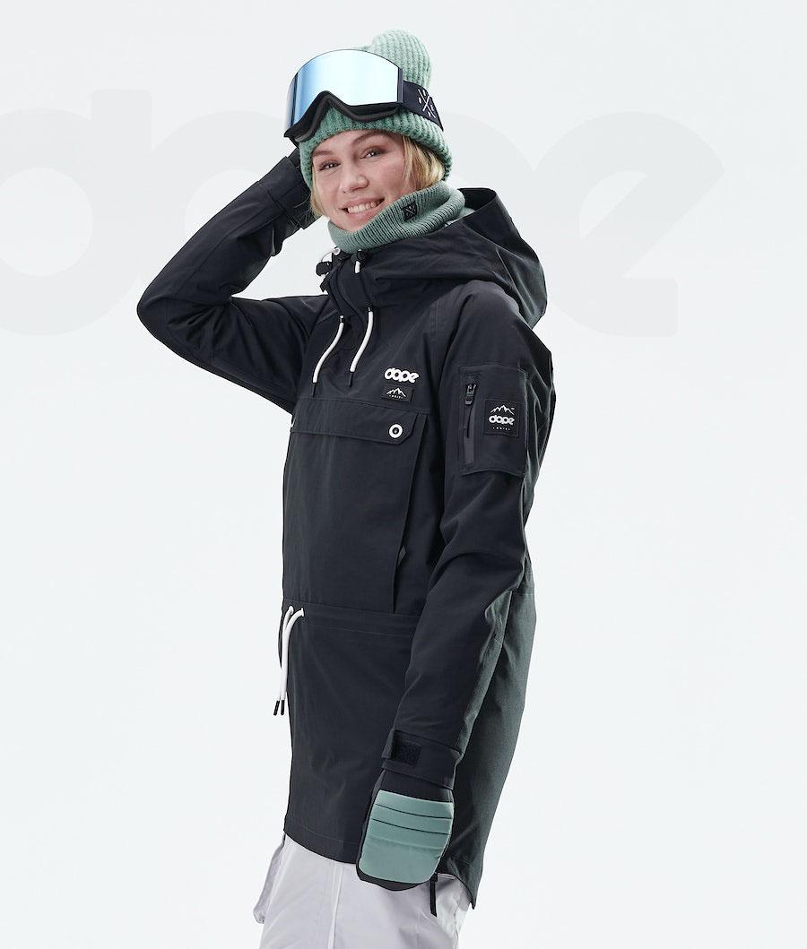 Black Women's Dope Annok Long W Snowboard Jackets | NZ_D1651