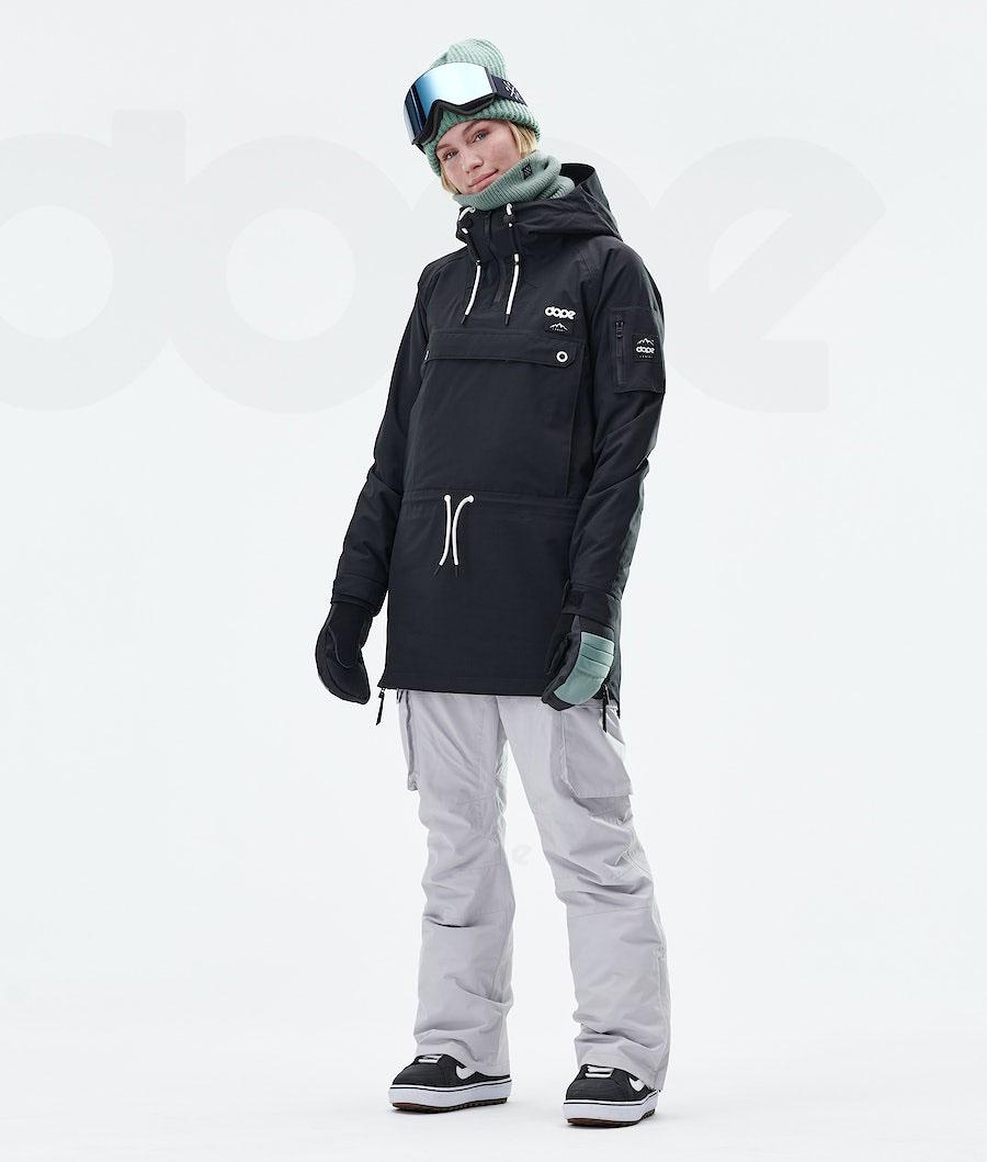 Black Women's Dope Annok Long W Snowboard Jackets | NZ_D1651
