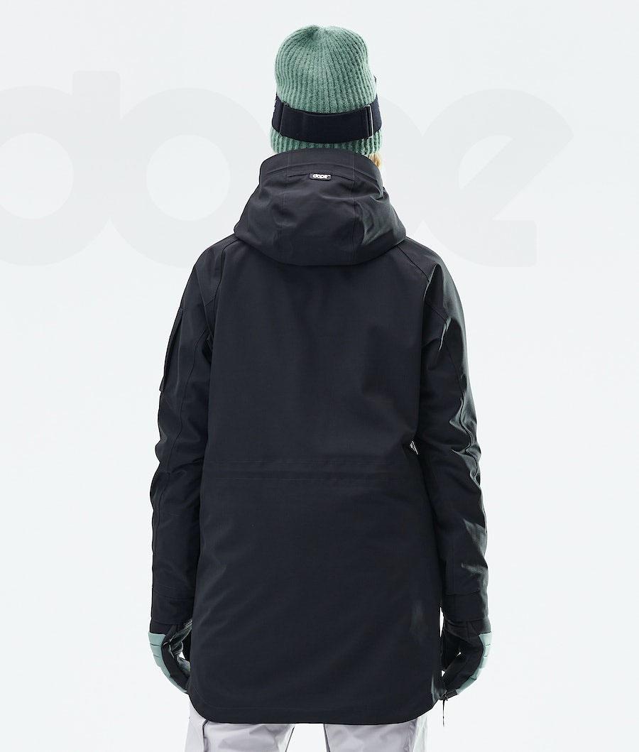 Black Women's Dope Annok Long W Snowboard Jackets | NZ_D1651