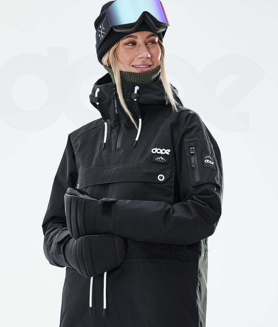 Black Women's Dope Annok W 2021 Snowboard Jackets | NZ_D1333