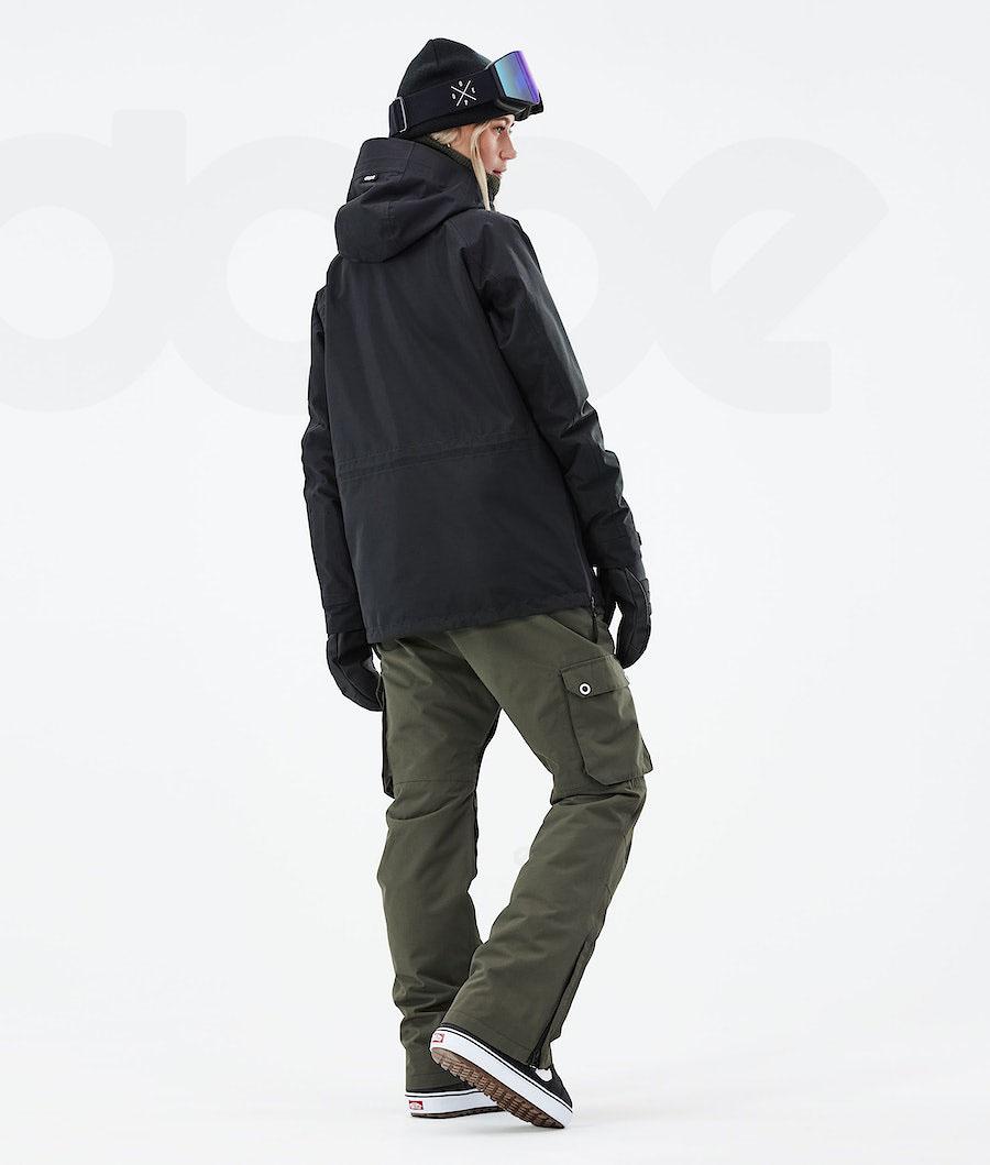 Black Women's Dope Annok W 2021 Snowboard Jackets | NZ_D1333