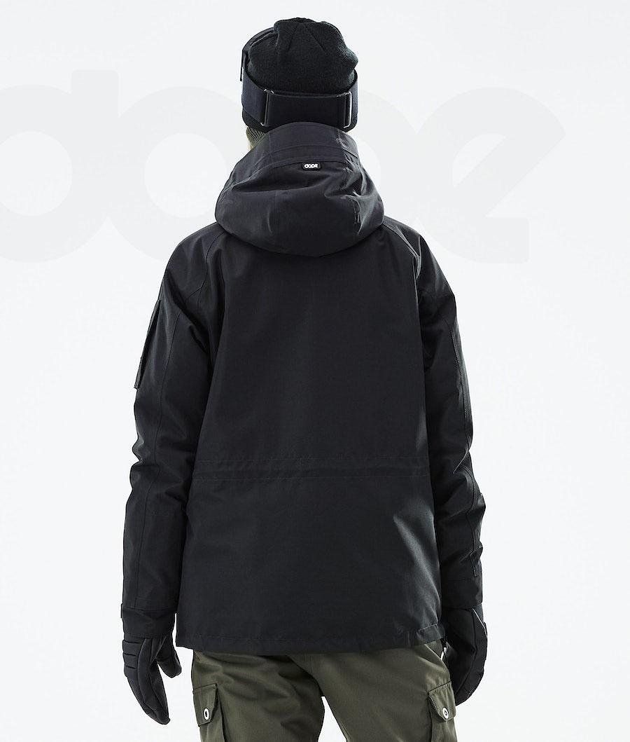 Black Women's Dope Annok W 2021 Snowboard Jackets | NZ_D1333
