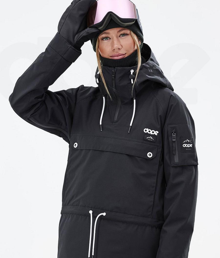 Black Women's Dope Annok W Snowboard Jackets | NZ_D1225