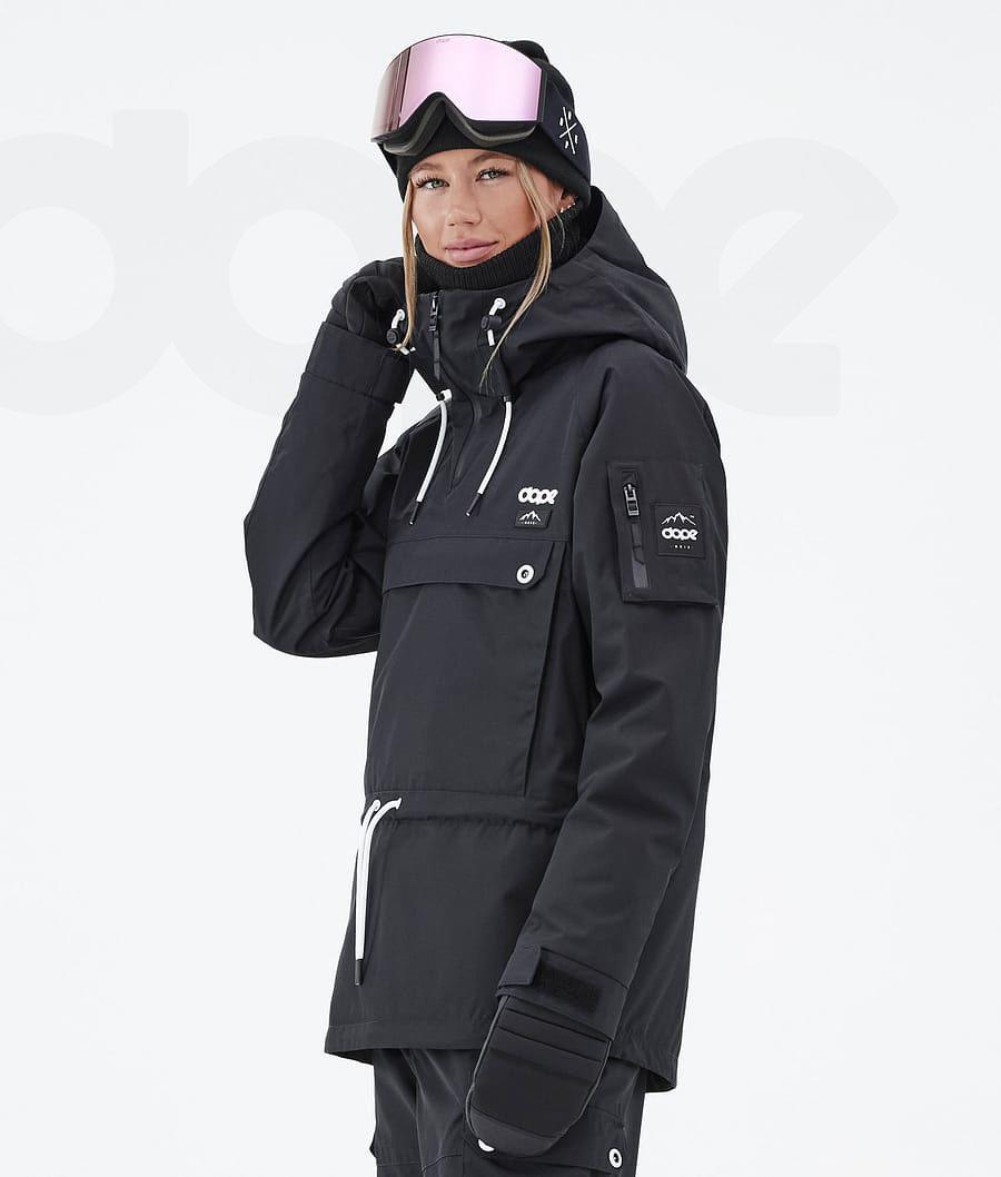 Black Women's Dope Annok W Snowboard Jackets | NZ_D1225