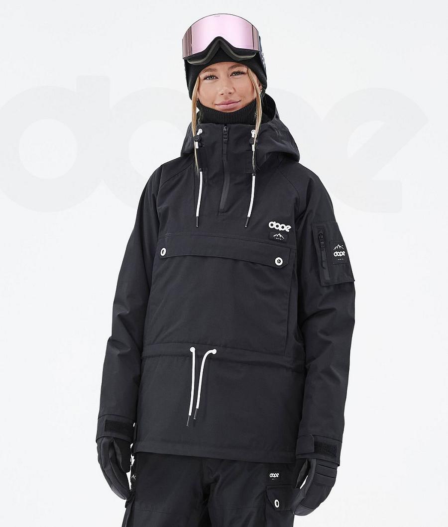 Black Women\'s Dope Annok W Snowboard Jackets | NZ_D1225