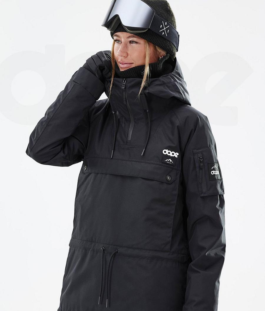 Black Women's Dope Annok W Snowboard Jackets | NZ_D2069