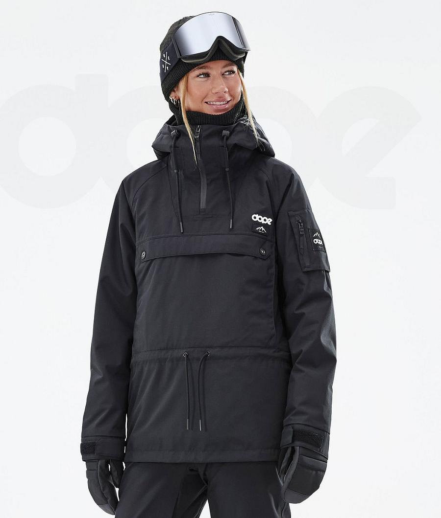 Black Women\'s Dope Annok W Snowboard Jackets | NZ_D2069