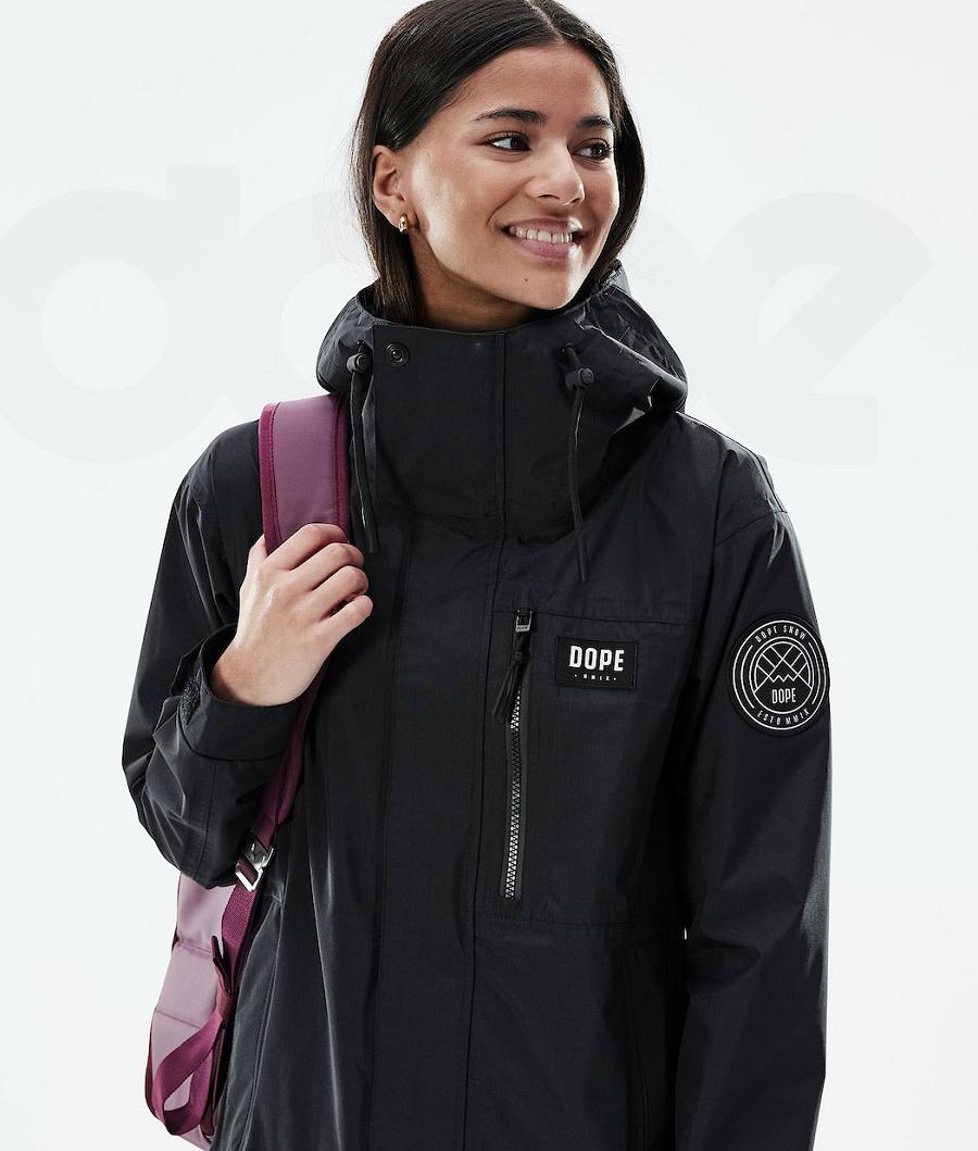 Black Women's Dope Blizzard Light W Full Zip Outdoor Jackets | NZ_D1106