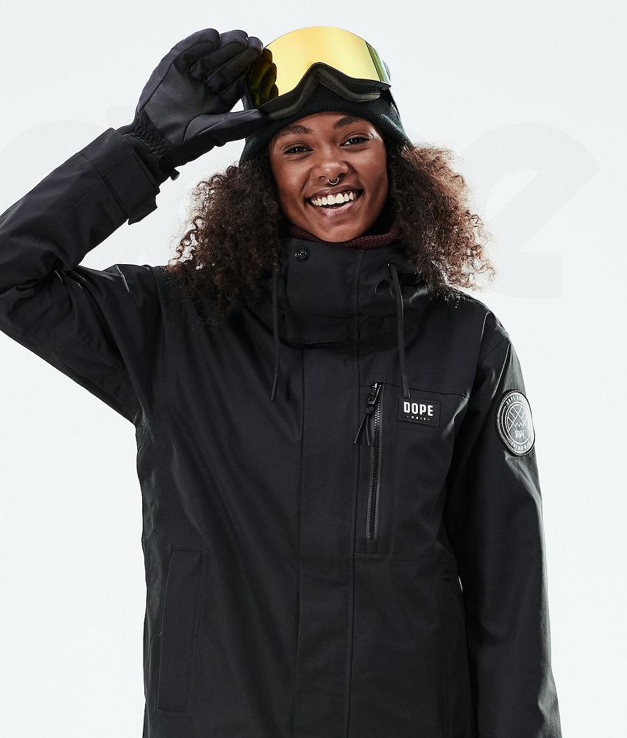 Black Women's Dope Blizzard W Full Zip 2021 Ski Jackets | NZ_D1544