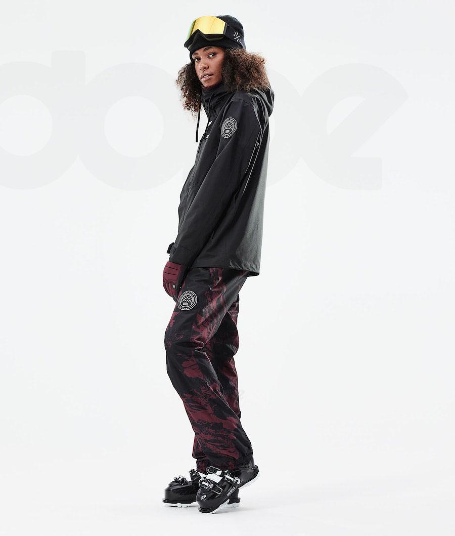 Black Women's Dope Blizzard W Full Zip 2021 Ski Jackets | NZ_D1544
