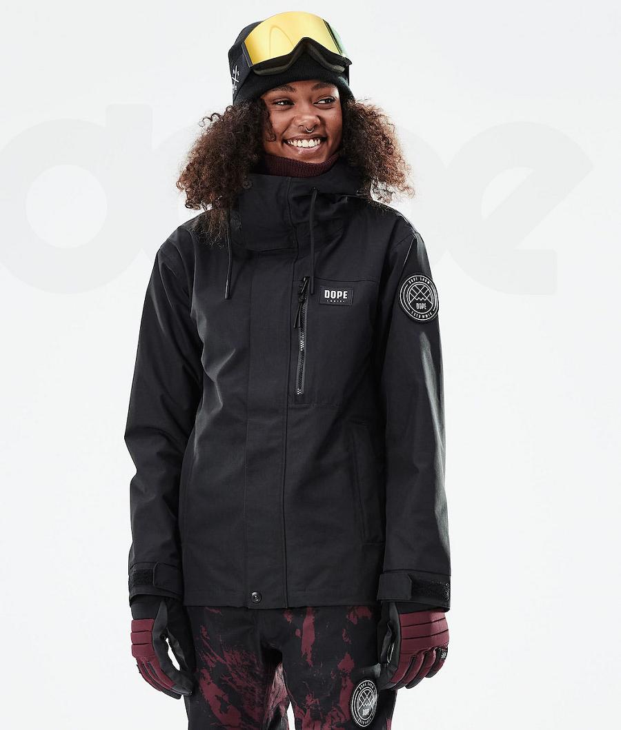 Black Women\'s Dope Blizzard W Full Zip 2021 Ski Jackets | NZ_D1544