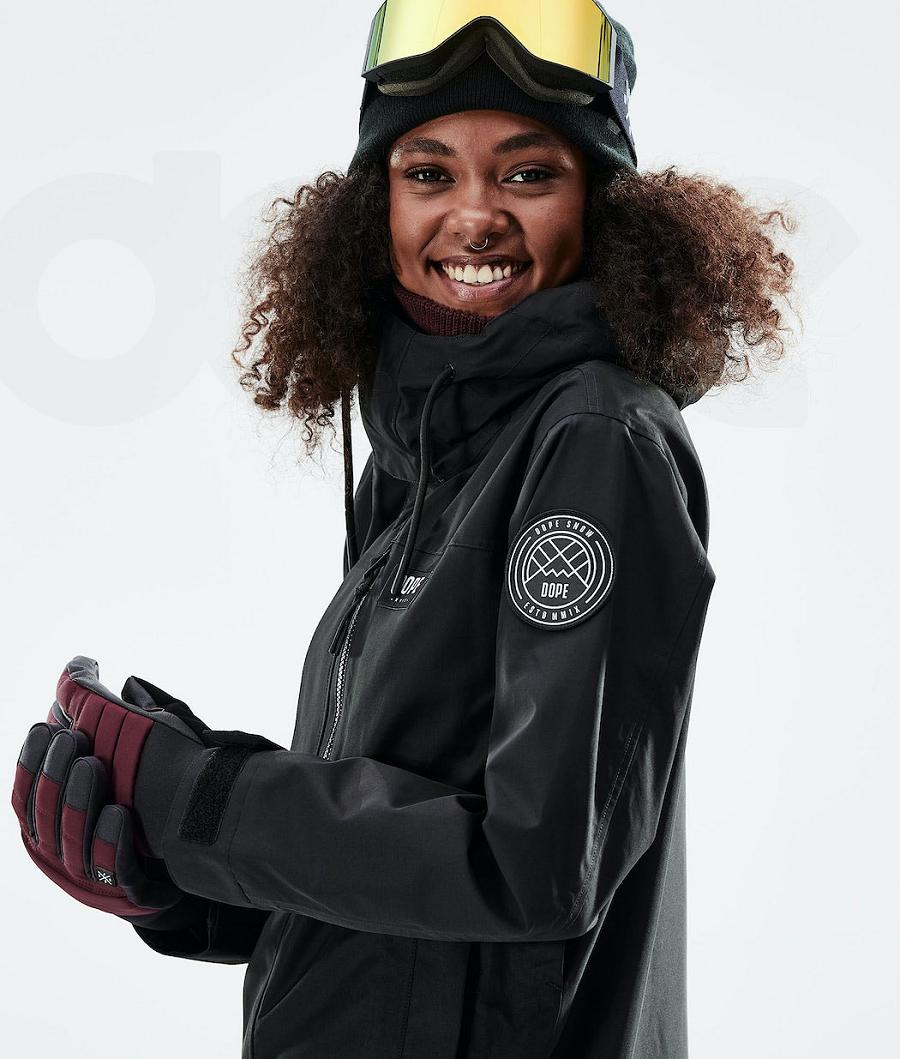 Black Women's Dope Blizzard W Full Zip 2021 Snowboard Jackets | NZ_D2280
