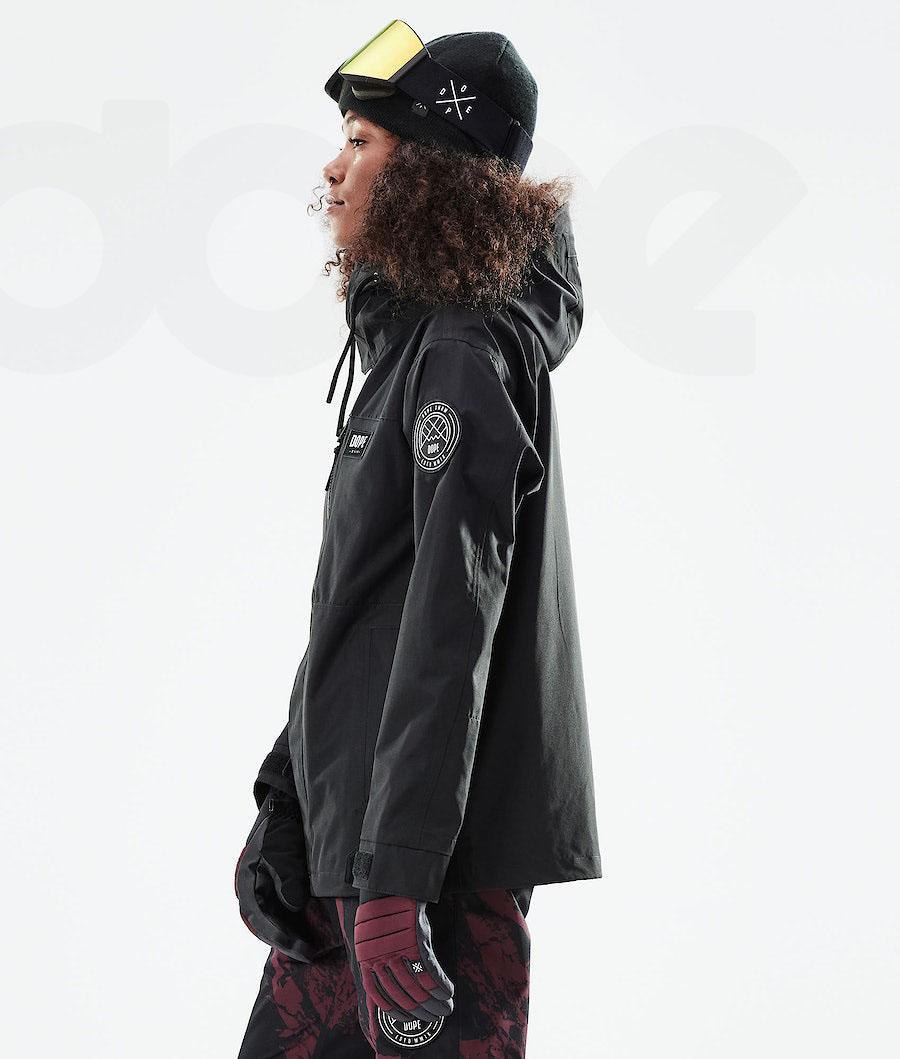 Black Women's Dope Blizzard W Full Zip 2021 Snowboard Jackets | NZ_D2280