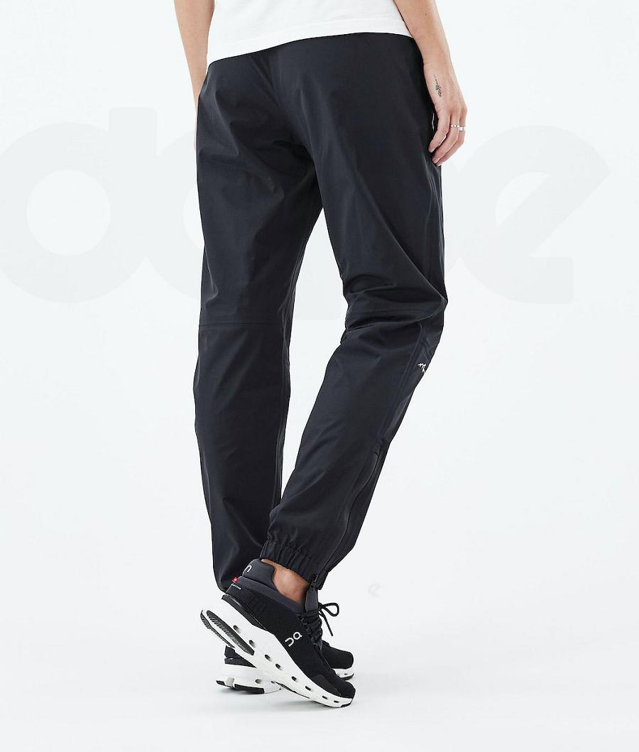 Black Women's Dope Downpour W Outdoor Pants | NZ_D2404