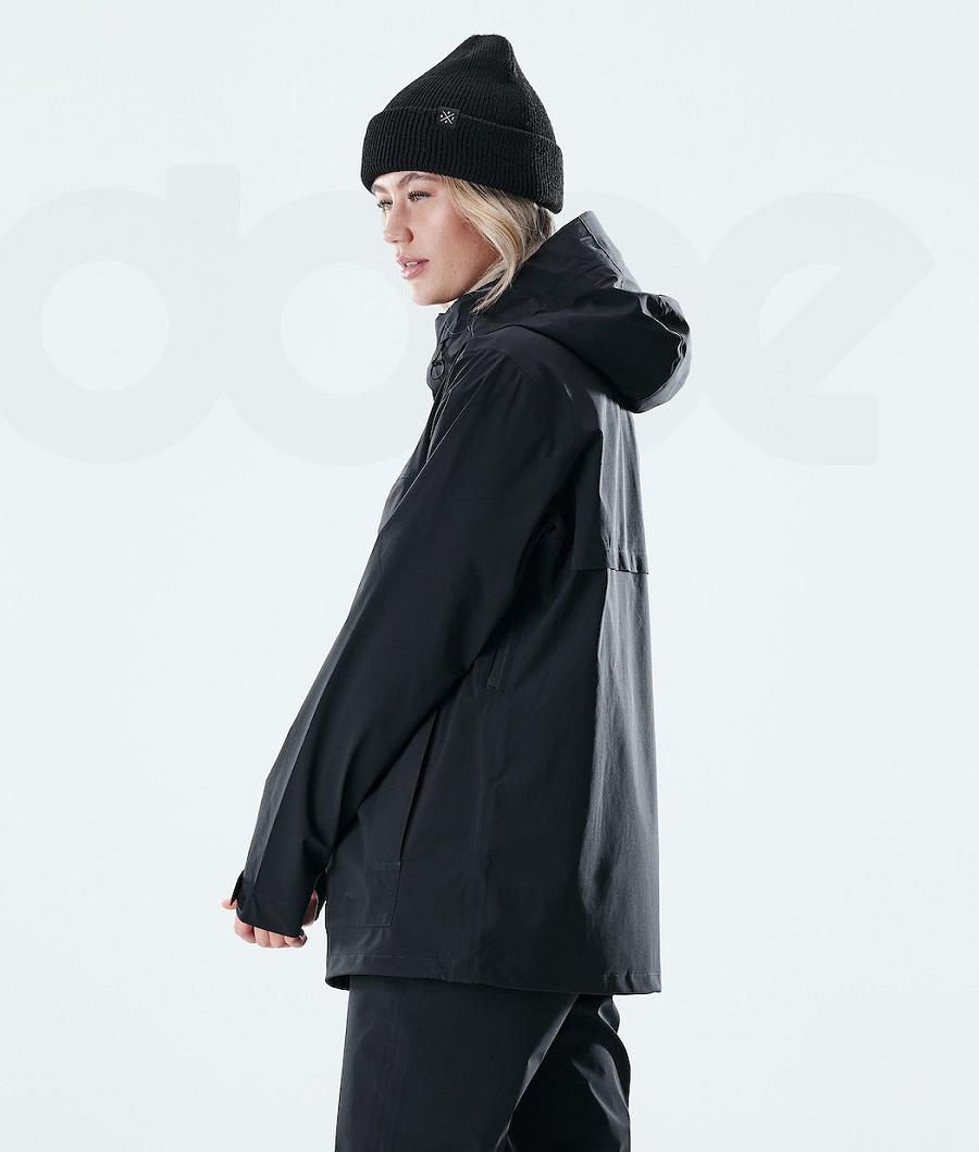 Black Women's Dope Drizzard W Outdoor Jackets | NZ_D2288