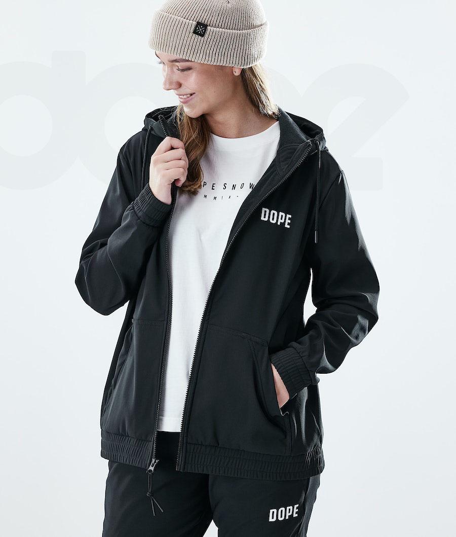Black Women's Dope Flight W Full Zip Hoodies | NZ_D1186