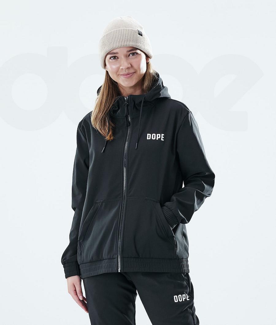 Black Women\'s Dope Flight W Full Zip Hoodies | NZ_D1186