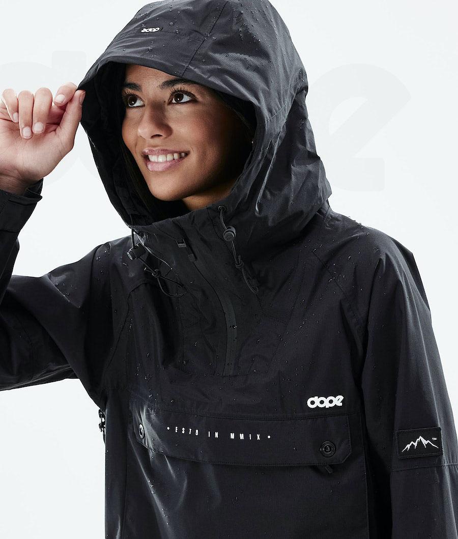 Black Women's Dope Hiker Light W Outdoor Jackets | NZ_D1498