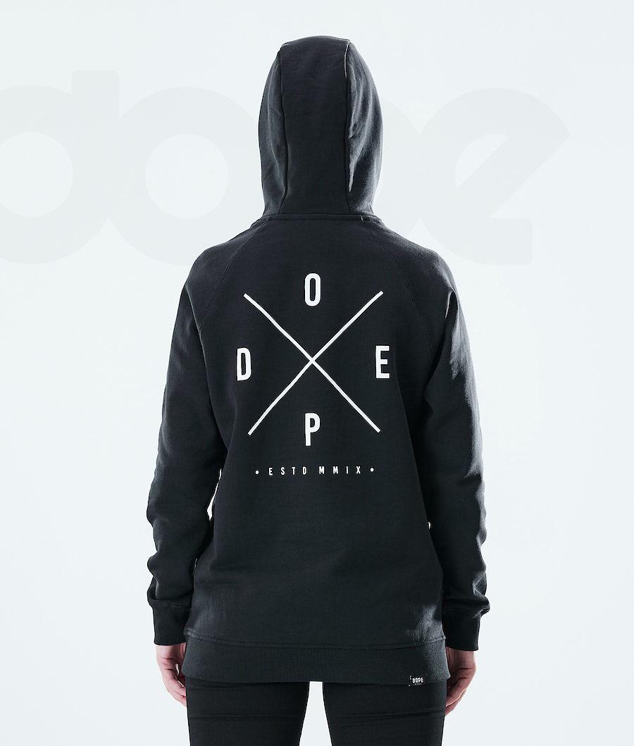 Black Women's Dope Regular Hoodies | NZ_D1694
