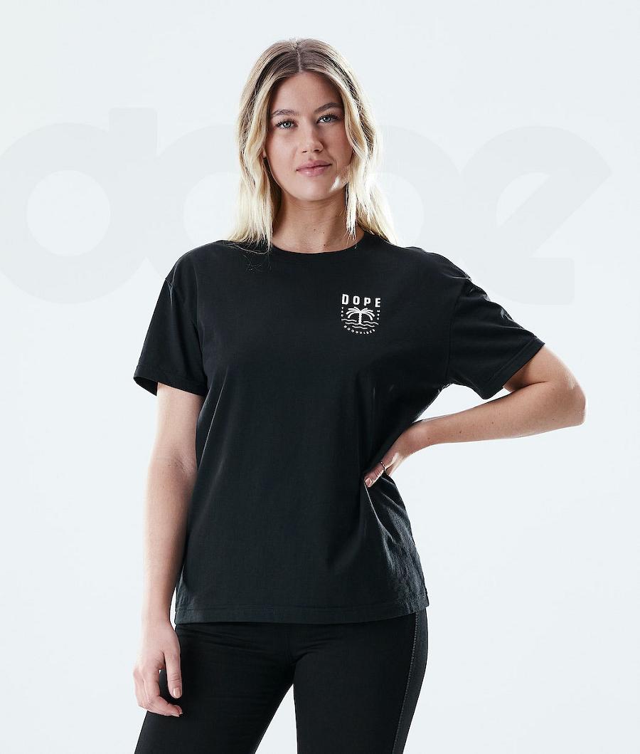Black Women's Dope Regular T-shirts | NZ_D1263