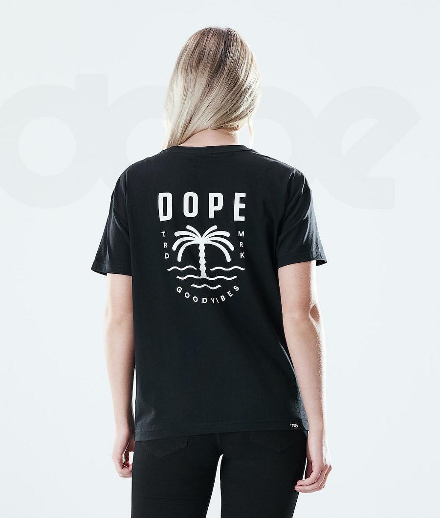 Black Women\'s Dope Regular T-shirts | NZ_D1263