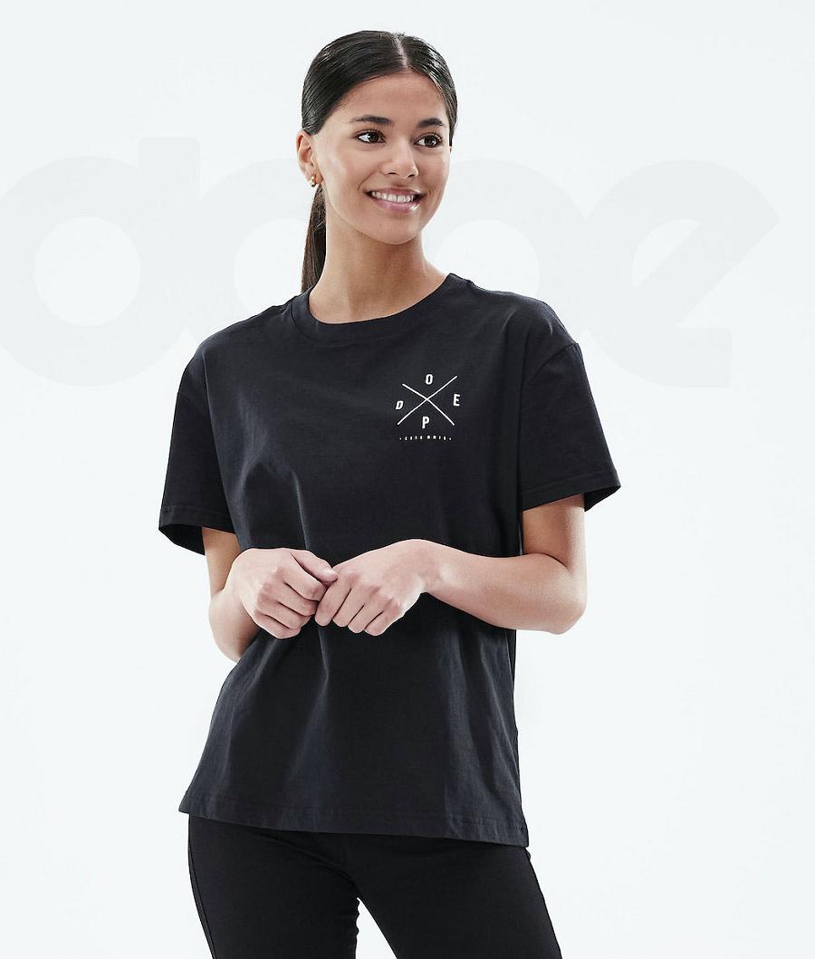 Black Women's Dope Regular T-shirts | NZ_D1895