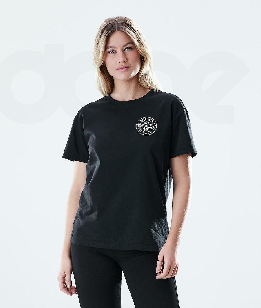 Black Women\'s Dope Regular T-shirts | NZ_D1973