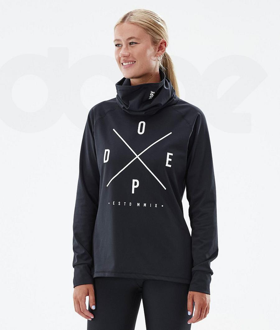 Black Women\'s Dope Snuggle W Base Layer Tops | NZ_D2180