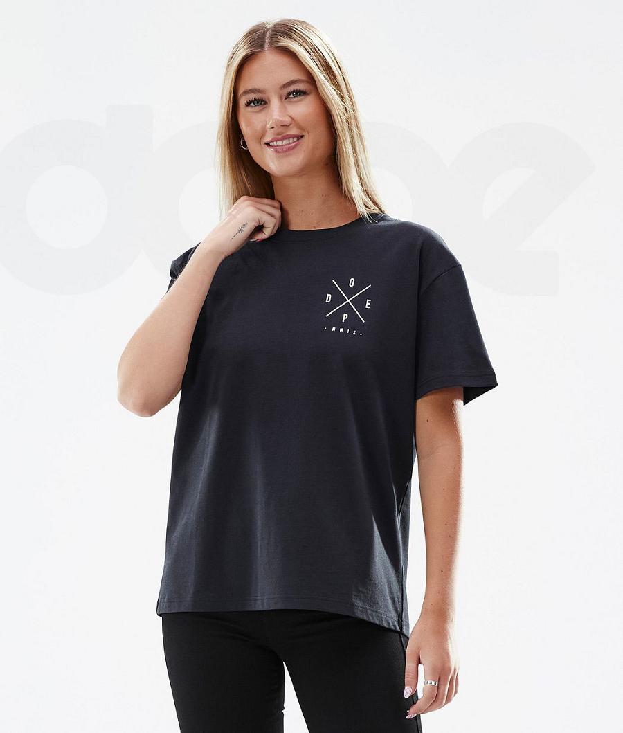 Black Women's Dope Standard W T-shirts | NZ_D1815