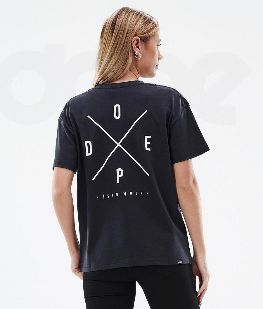 Black Women\'s Dope Standard W T-shirts | NZ_D1815