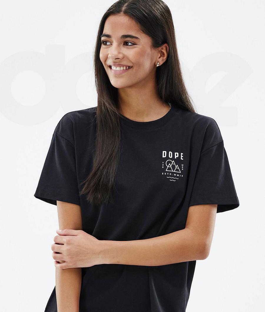 Black Women's Dope Standard W T-shirts | NZ_D2050