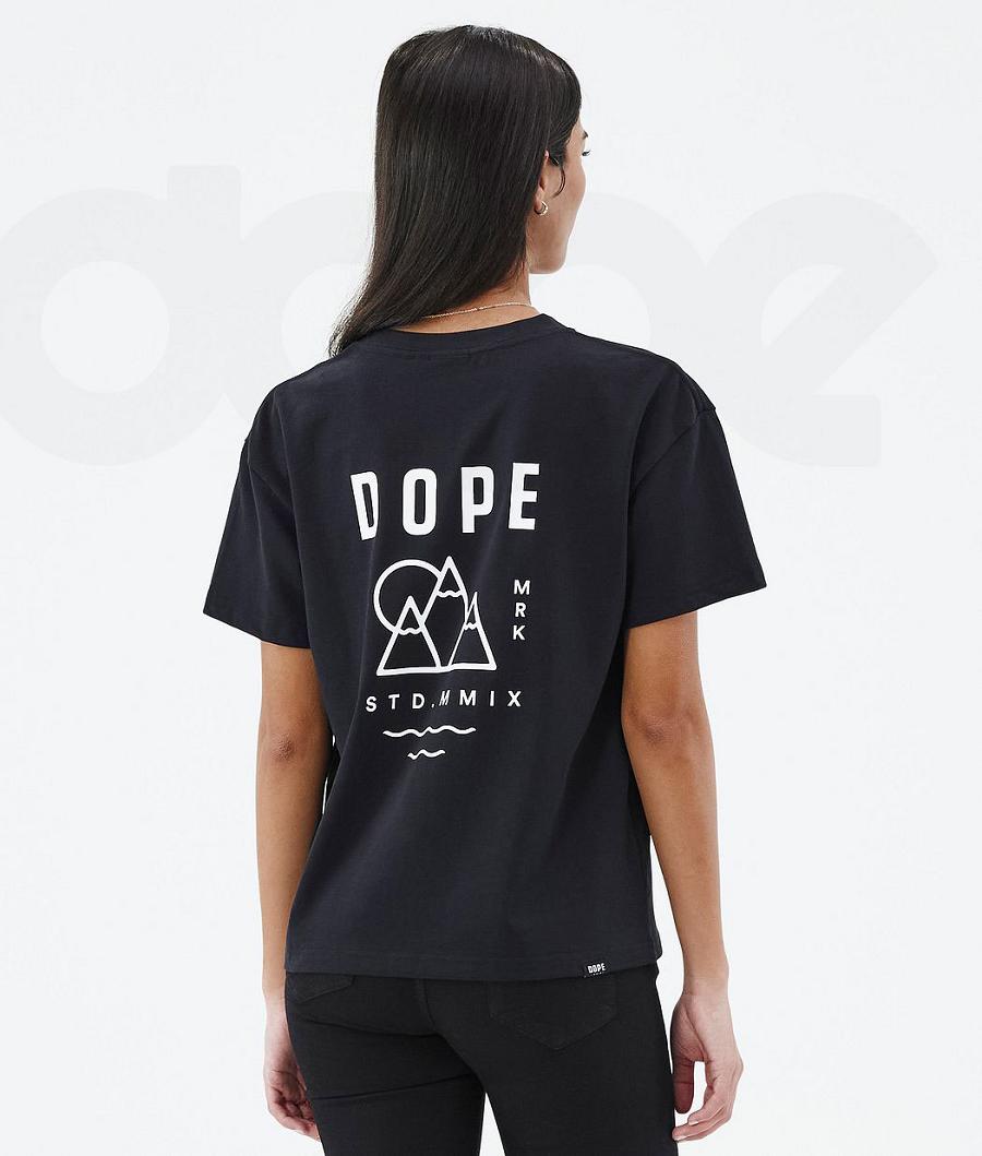 Black Women\'s Dope Standard W T-shirts | NZ_D2050