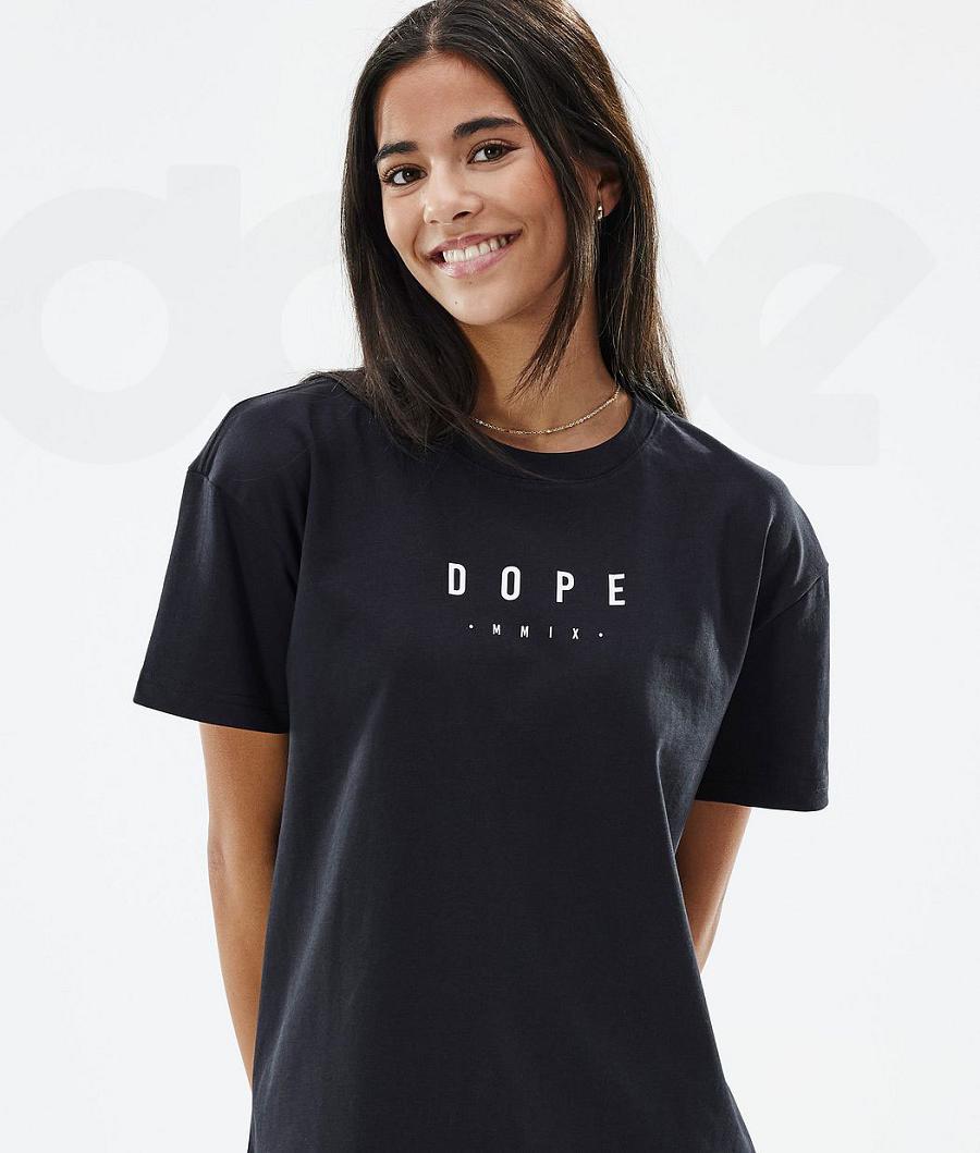 Black Women's Dope Standard W T-shirts | NZ_D2249
