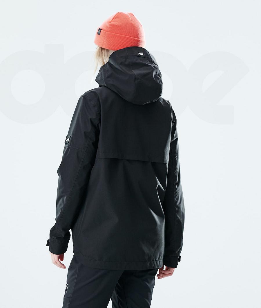 Black Women's Dope Trekker W Outdoor Jackets | NZ_D2484
