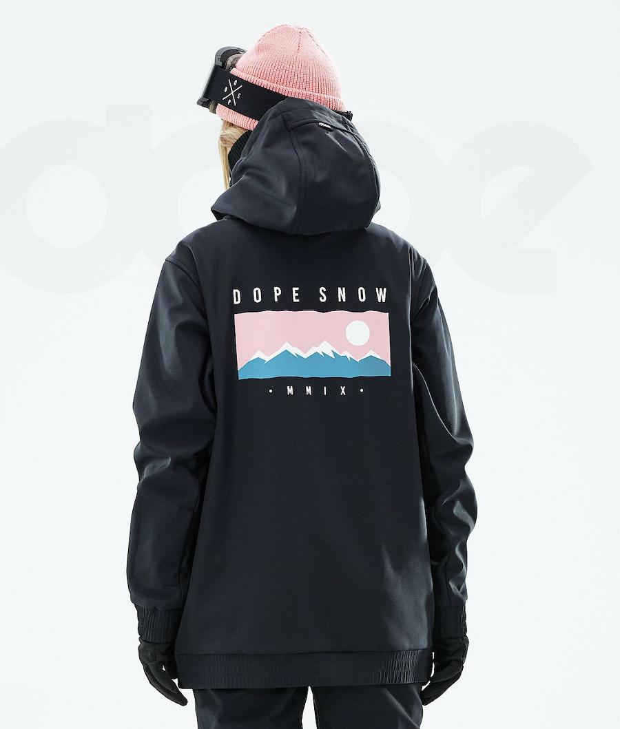 Black Women\'s Dope Yeti 2021 Ski Jackets | NZ_D2530