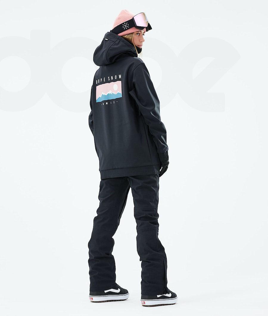 Black Women's Dope Yeti W 2021 Snowboard Jackets | NZ_D1924
