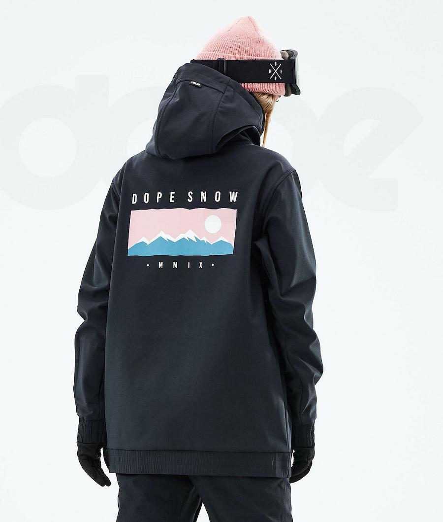 Black Women\'s Dope Yeti W 2021 Snowboard Jackets | NZ_D1924