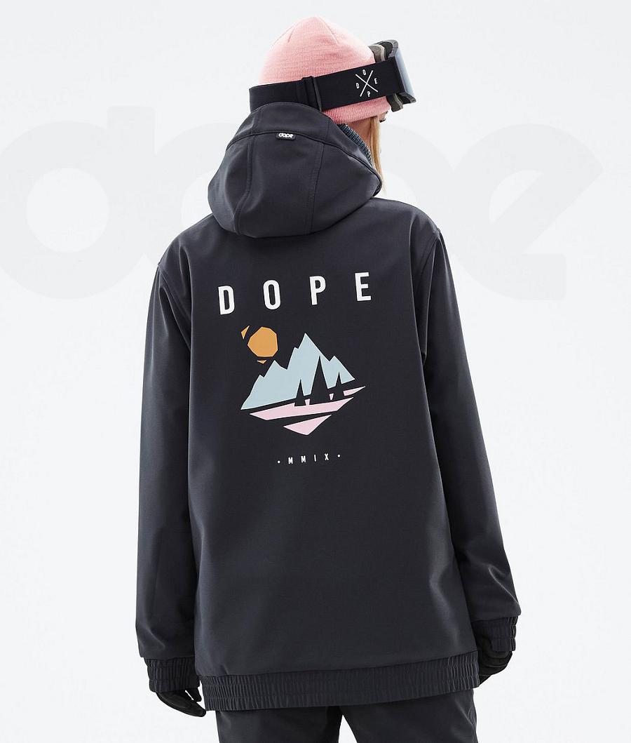 Black Women\'s Dope Yeti W Snowboard Jackets | NZ_D1426