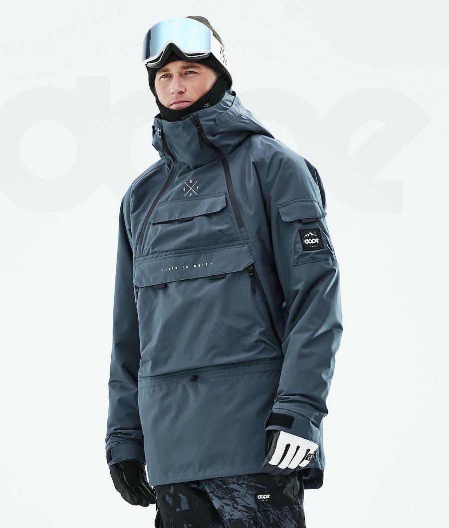 Blue Men\'s Dope Akin 2021 Snowboard Jackets | NZ_D2258