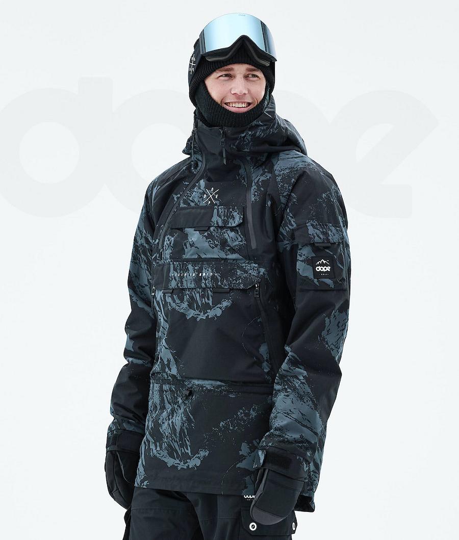 Blue Men\'s Dope Akin 2021 Snowboard Jackets | NZ_D2383