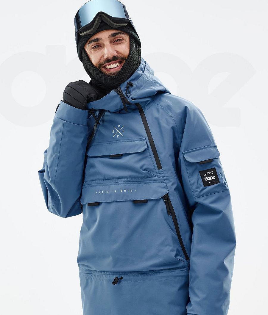 Blue Men's Dope Akin Snowboard Jackets | NZ_D1476