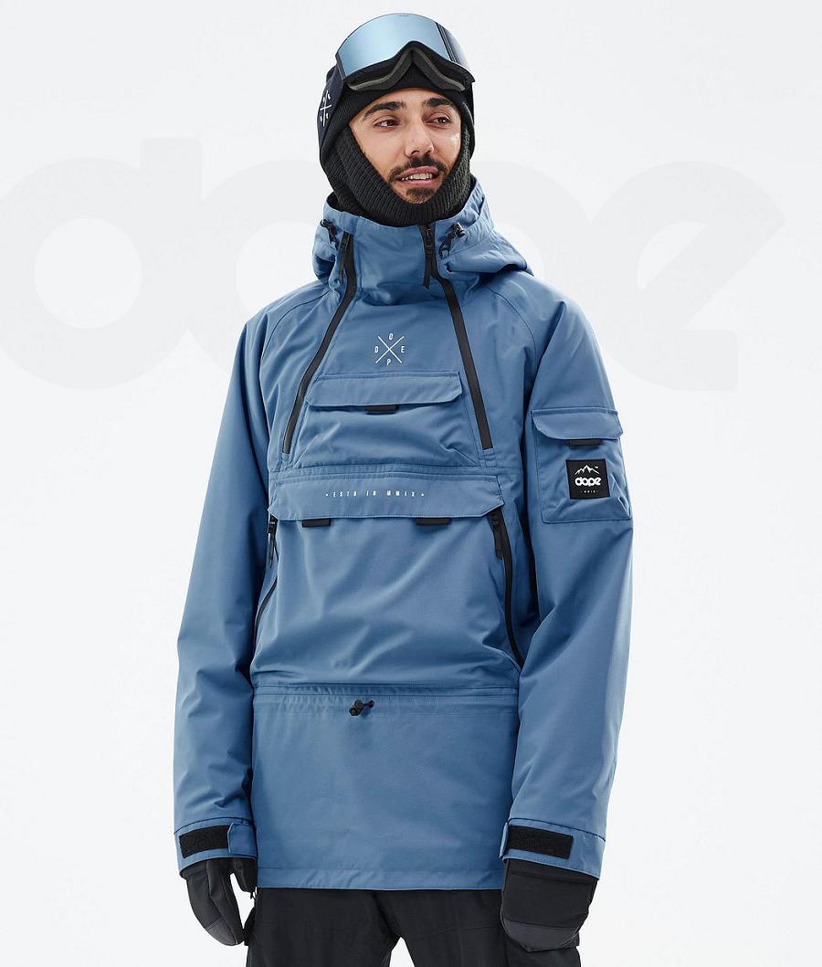 Blue Men\'s Dope Akin Snowboard Jackets | NZ_D1476
